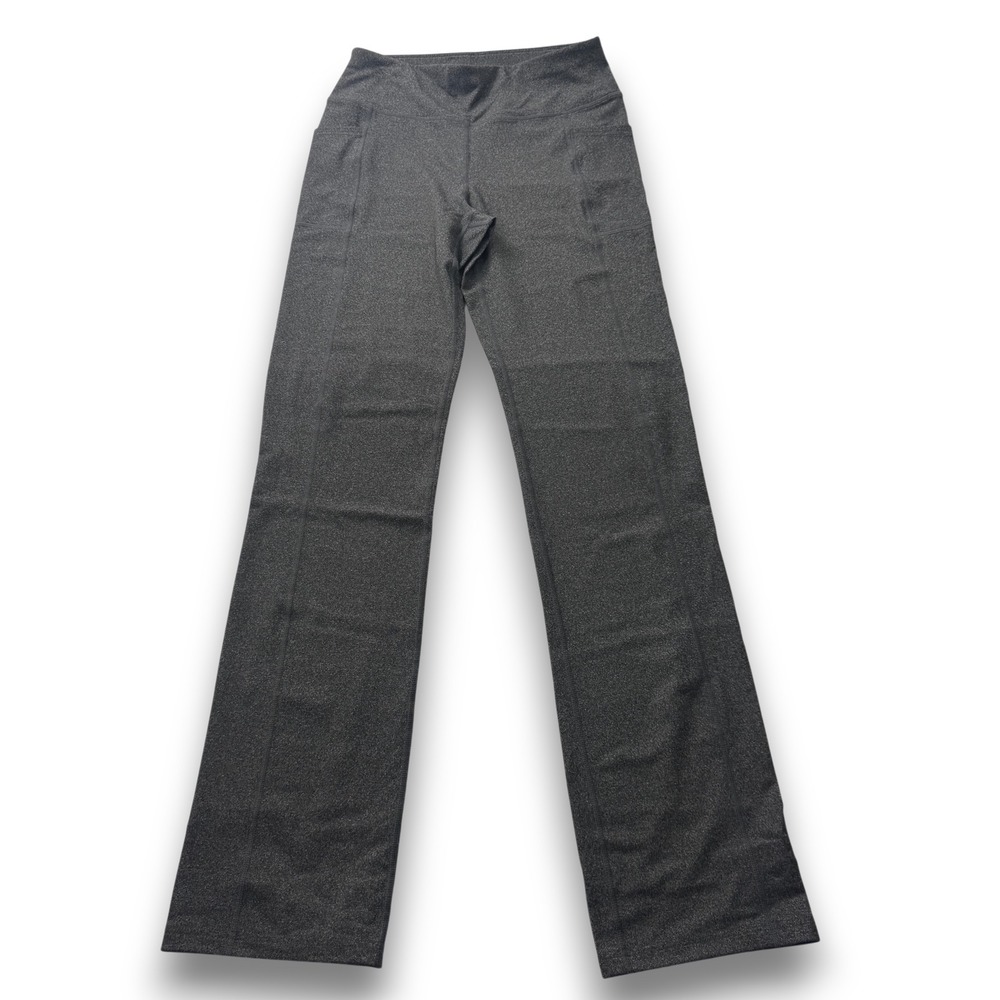 Skechers GO WALK Womens Wide Leg Pants Charcoal Grey Heather High Waist Size M